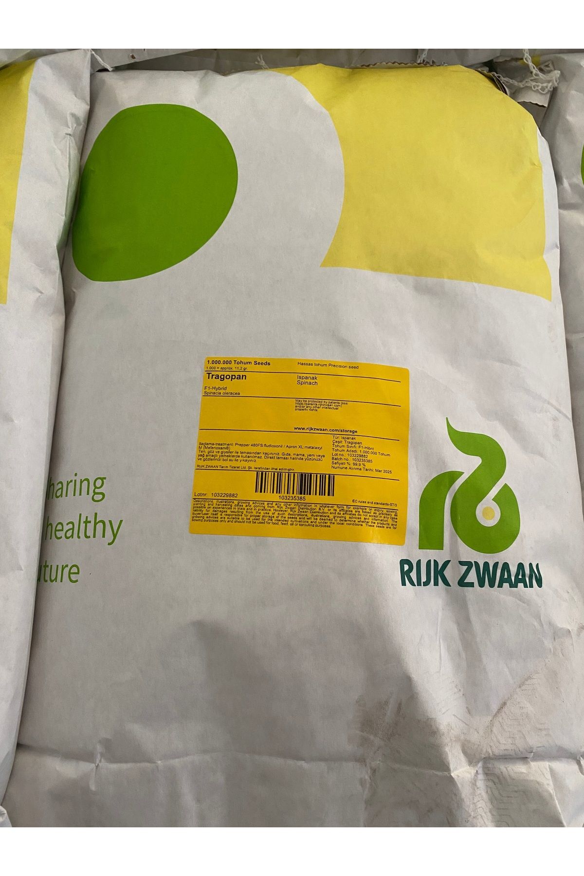 ithal ıspanak tohumu TRAGOPAN RZ F1 (51-185) 250 gr