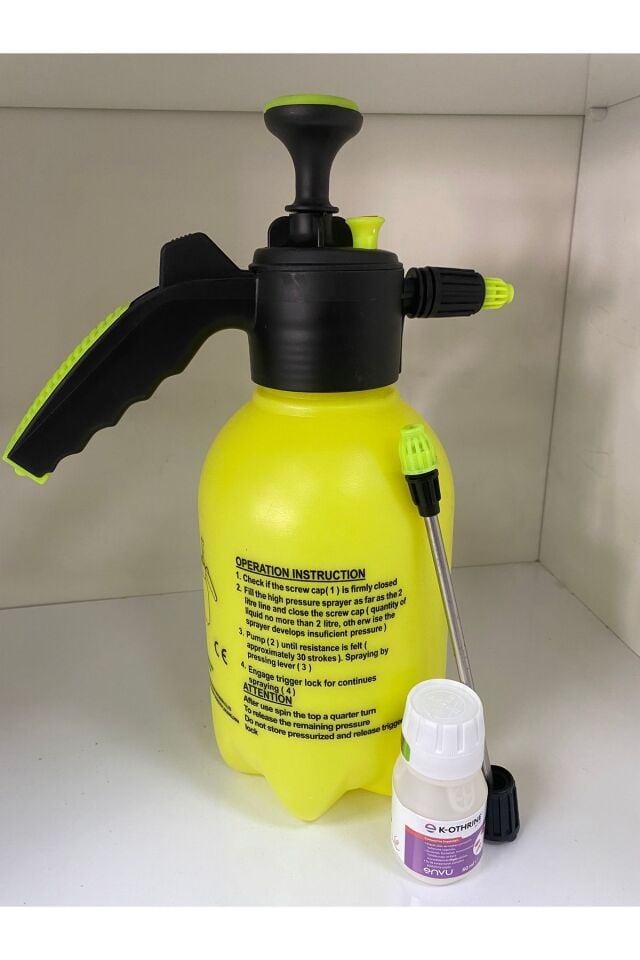 2 Lt Ilaçlama Pompası + K-othrine Sc50 ml-Tahta Kurusu Ilaçlama Seti - uzatma cubuğu