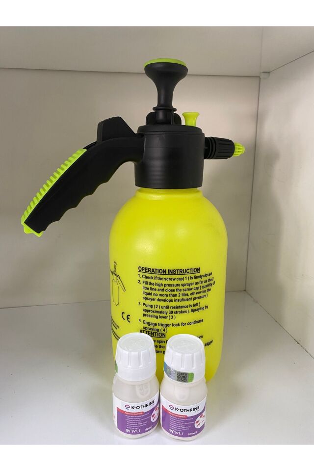 2 Litre Pompa Sprey+Uzatma çubuğu+2 Adet K-othrine Sc50 Genel Haşere Ürünü