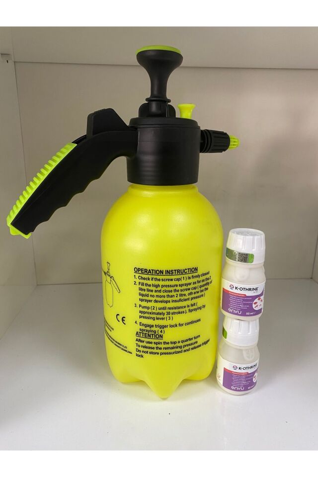 2 Litre Pompa Sprey+Uzatma çubuğu+2 Adet K-othrine Sc50 Genel Haşere Ürünü