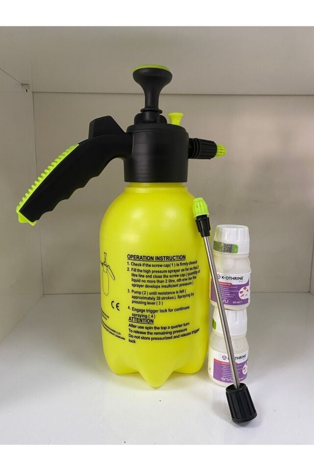 2 Litre Pompa Sprey+Uzatma çubuğu+2 Adet K-othrine Sc50 Genel Haşere Ürünü