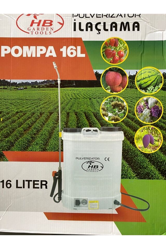 16 Lt Şarjlı Ilaçlama Pompası--sarı-mavi-yeşil-beyaz