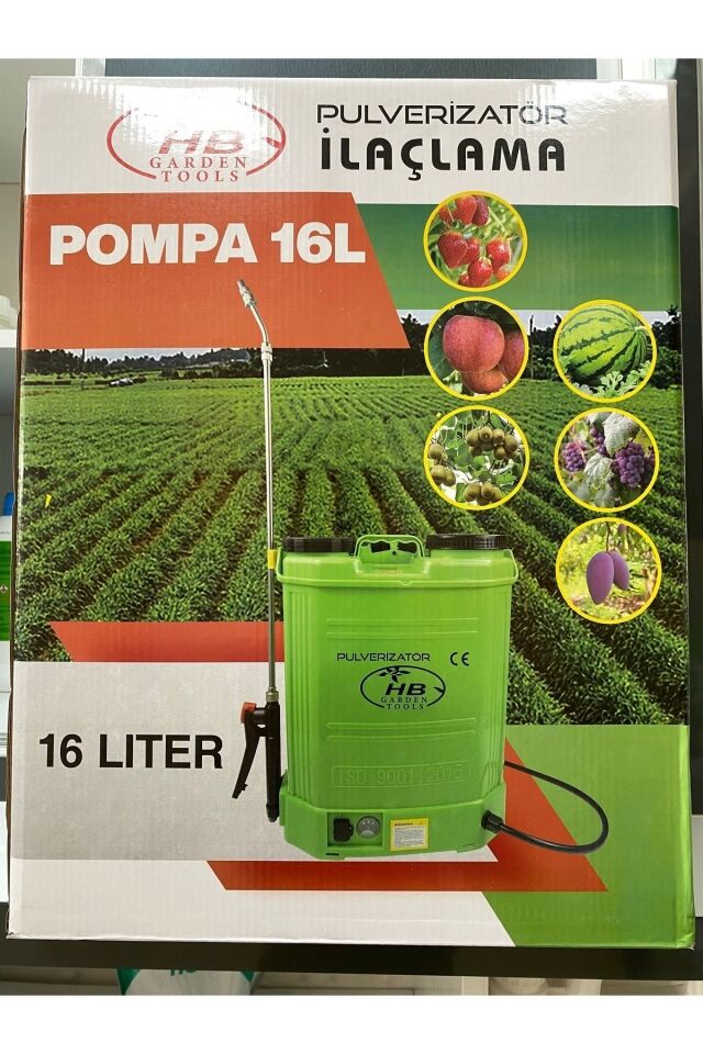 16 Lt Şarjlı Ilaçlama Pompası--sarı-mavi-yeşil-beyaz
