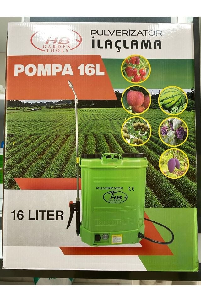 16 Lt Şarjlı Ilaçlama Pompası--sarı-mavi-yeşil-beyaz