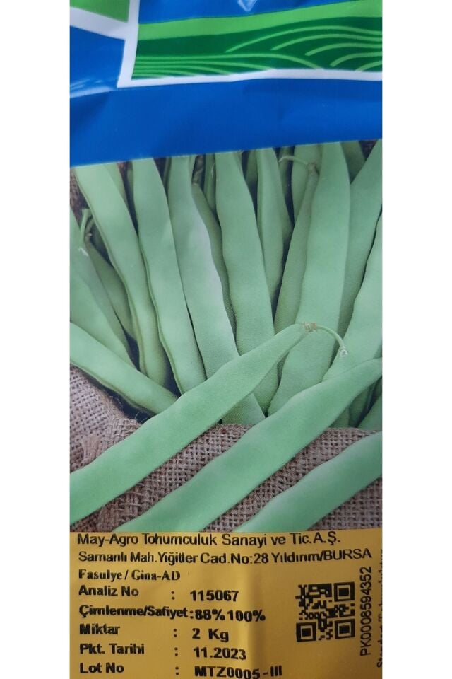 May Gina Oturak (BODUR)fasulye Tohumu Ipliksiz Etli Tohum- 500gr