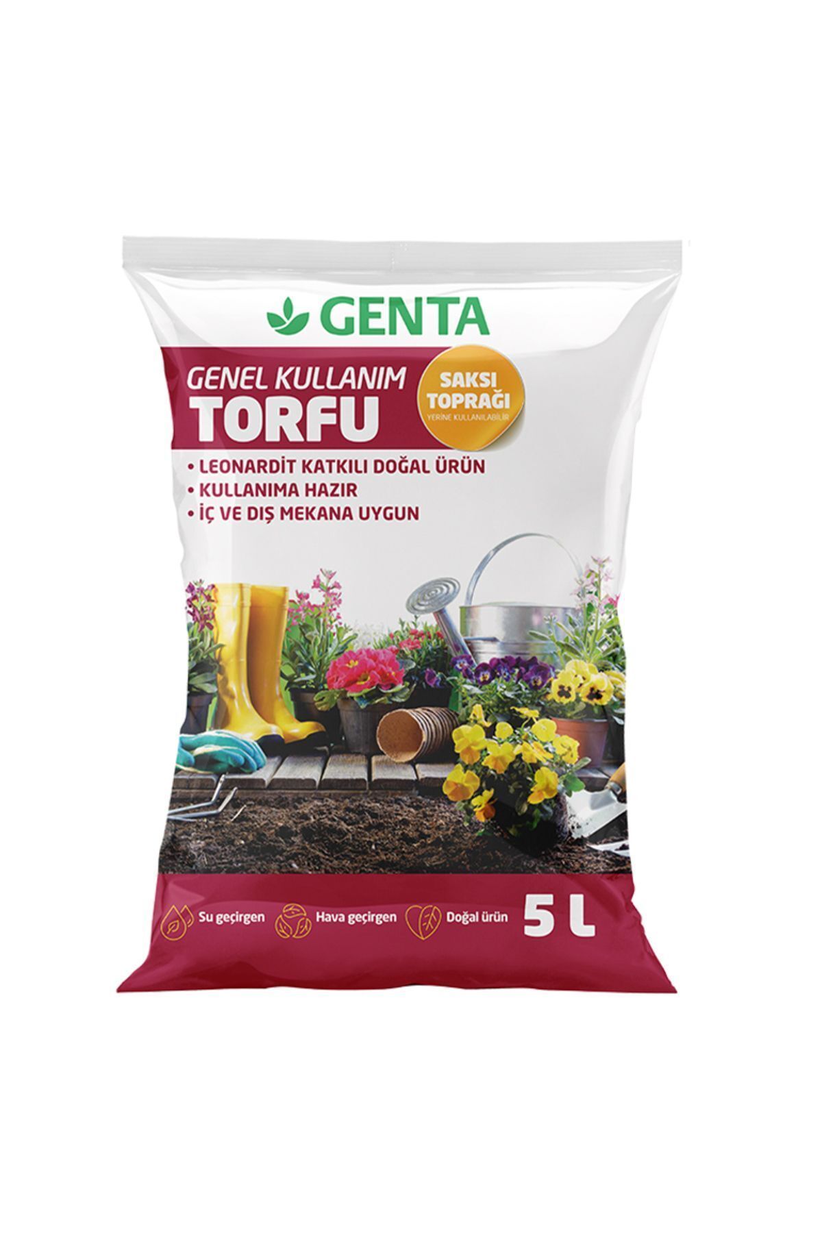 Genel Kullanım Torfu Saksı Toprağı 5 Lt