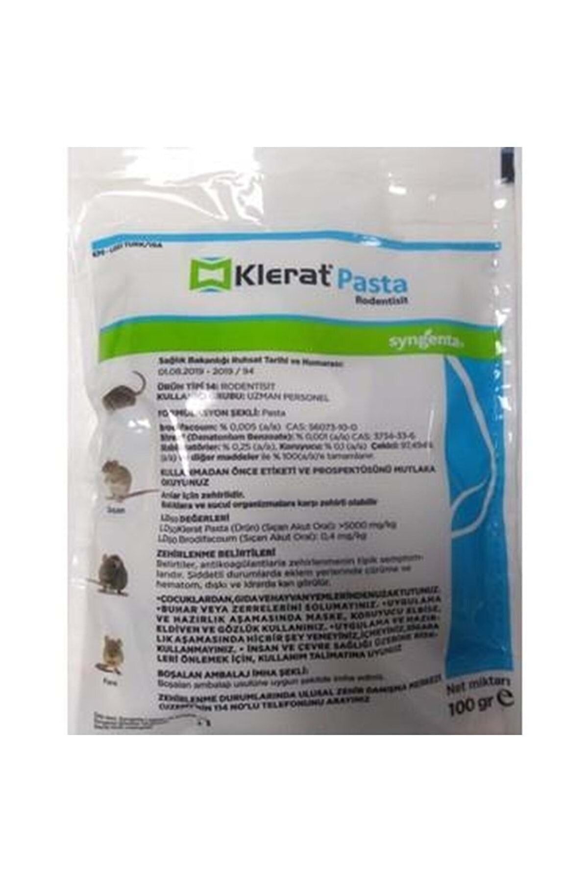 1 Adet Klerat Pasta Fare Zehiri 100 Gr