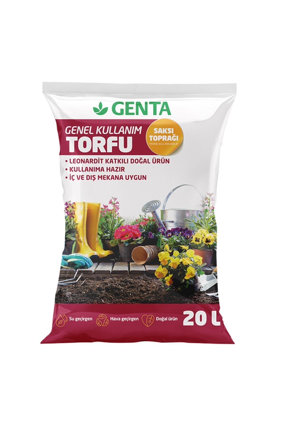 Genta Genel Kullanım Torfu Saksı Toprağı 20 Lt