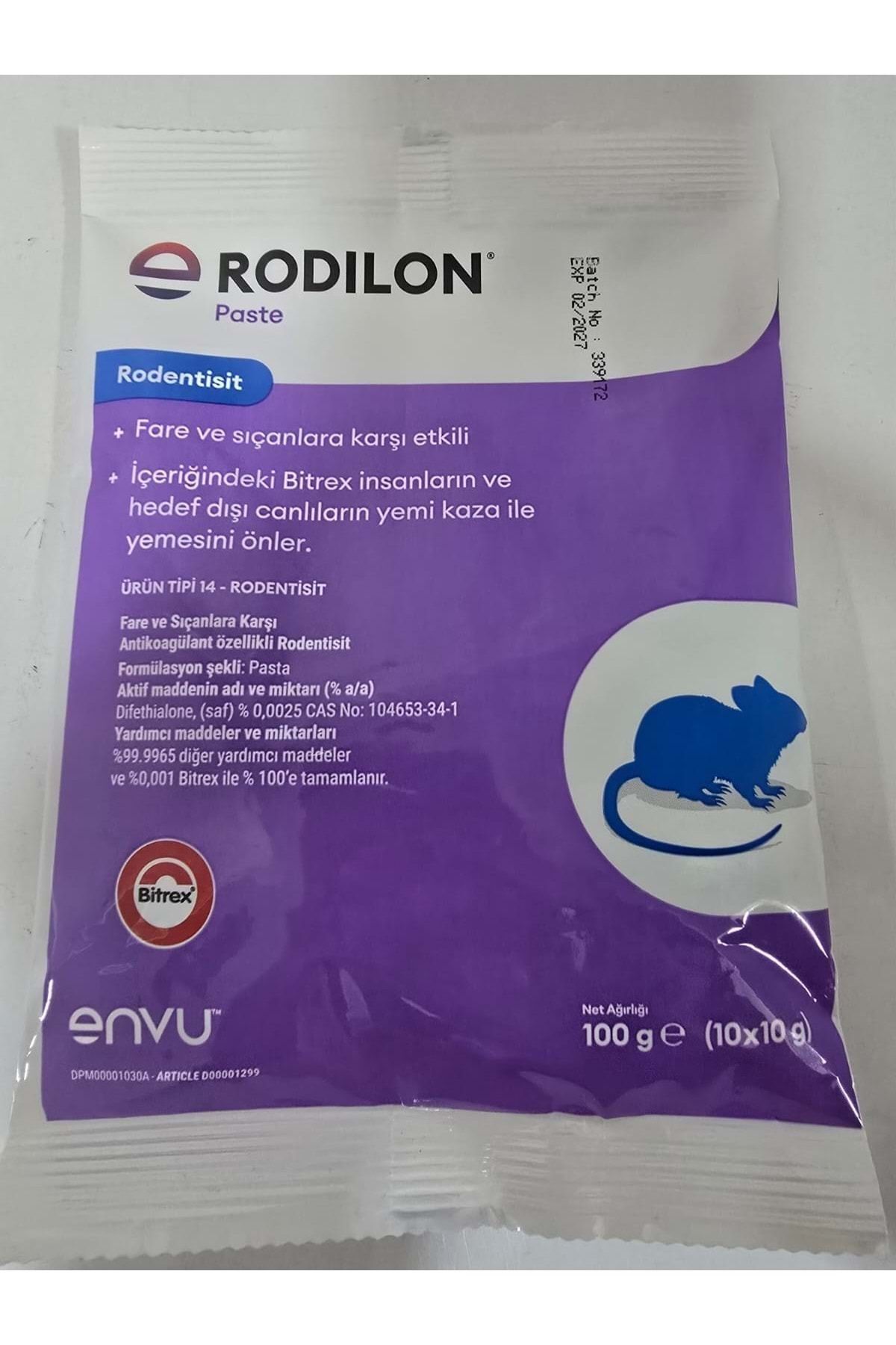 Rodilon Pasta Fare Zehiri | 100 gram