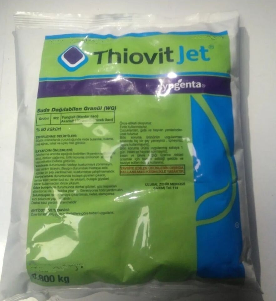 Thiovit Jet Mikronize Kükürt içeren Külleme Kırmızı Örümcek ilacı