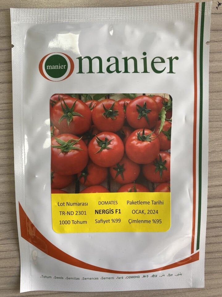 Nergis F1 Hibrit Oturak İri Lezzetli Domates Tohumu 1000 ÇK/Pk