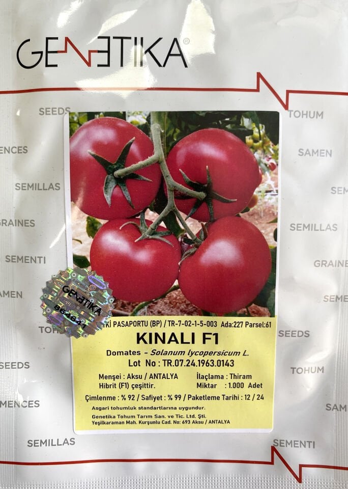 Kınalı F1 Sırık Domates Tohumu 1000 Çk/Pk