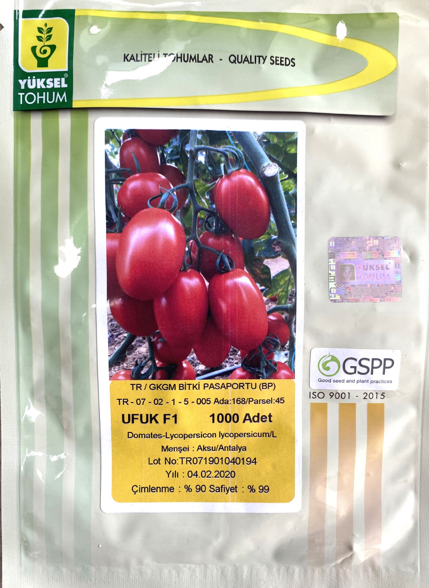 Ufuk F1 Sırık Domates Tohumu 1000 Pk/çk